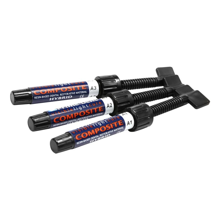 Prime Dental LC Hybrid Syringe Composite, A2 Shade, 4/Box, 001-001A2