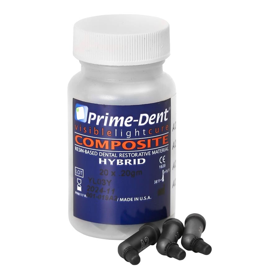 Prime Dental LC Hybrid Compule Composite, Shade C4, 4/Pack, 001-019C4