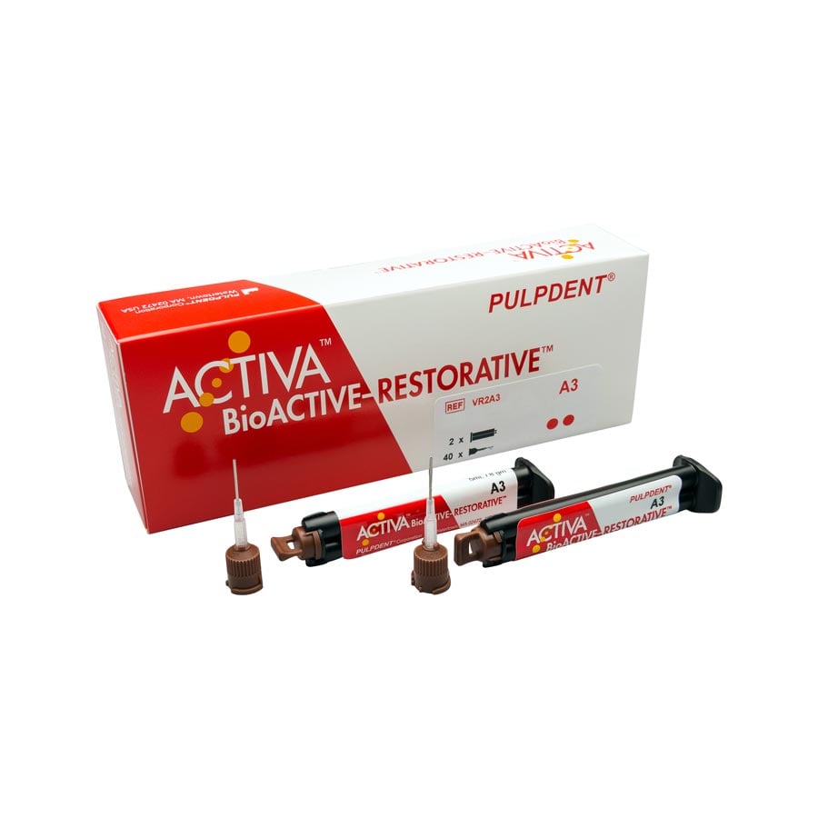 Pulpdent Activa Restorative Value Refill A3, 5ml Syringe with Tips, Pack of 2, 01KZ65A78B2M415BT8ZT6JCMPP