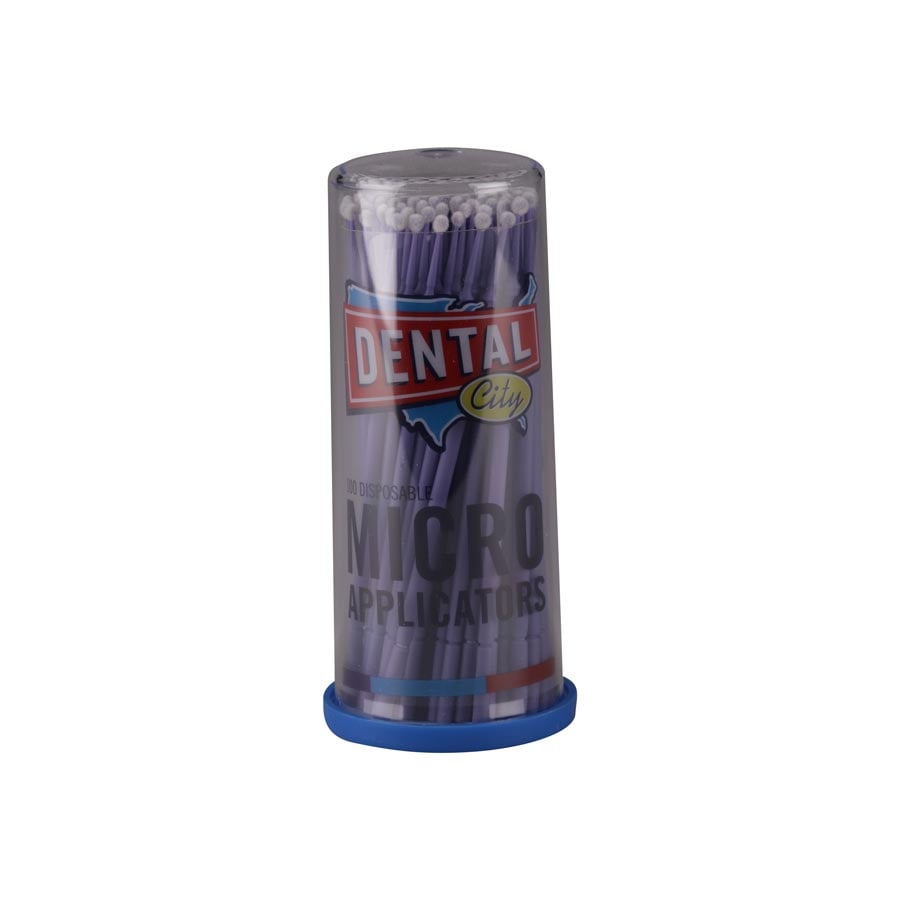 Dental City Disposable Micro Applicators, Regular, Purple, 100/Tube