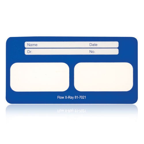 Flow Dental Perfect Pocket Film Mounts, Vinyl/Blue, 2 Window Horizontal, Size 3, Box of 100, 81-7021