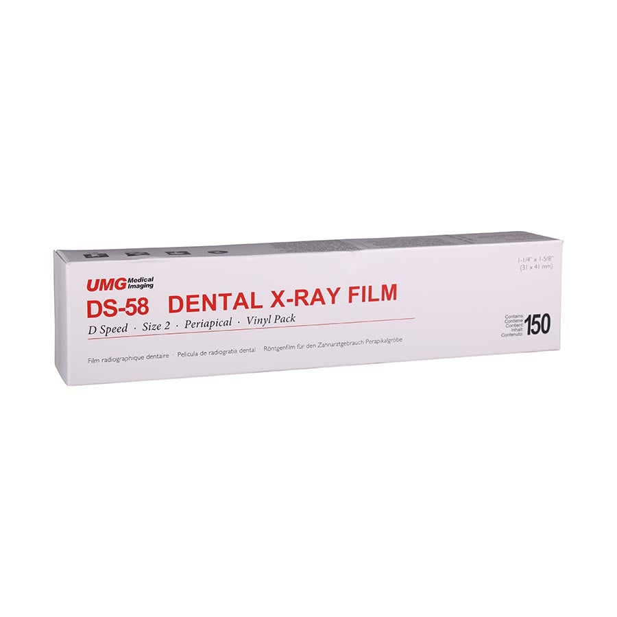 UMG D58 D Speed Intraoral Dental X-Ray Film, Size 2, Vinyl, 150/Box, UMGDS58