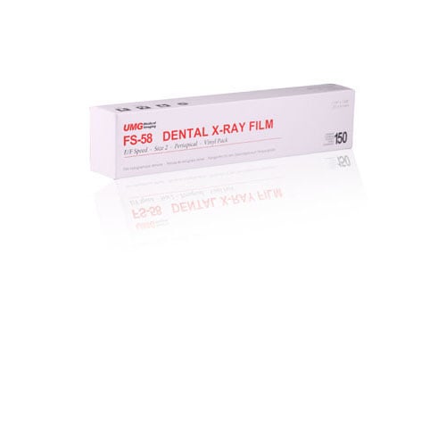 UMG F58 F-Speed Intraoral Dental X-Ray Film, Size 2, 150/Box
