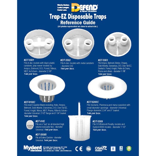 Plastcare USA Disposable Traps 5509, 1.5", 144/Box, PG-DT-5509