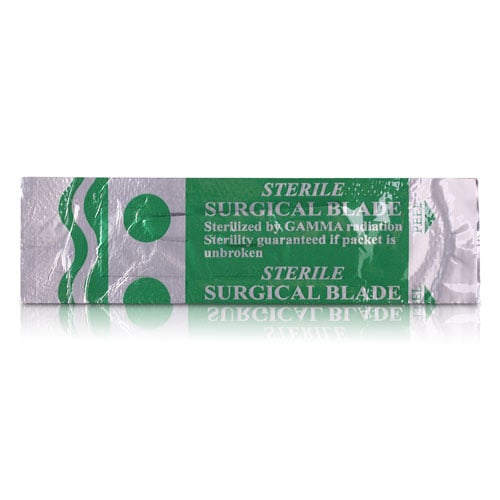 Prehma #10 Sterile Carbon Steel Surgical Scalpel Blade, Single Use, Box of 100, 27-00110