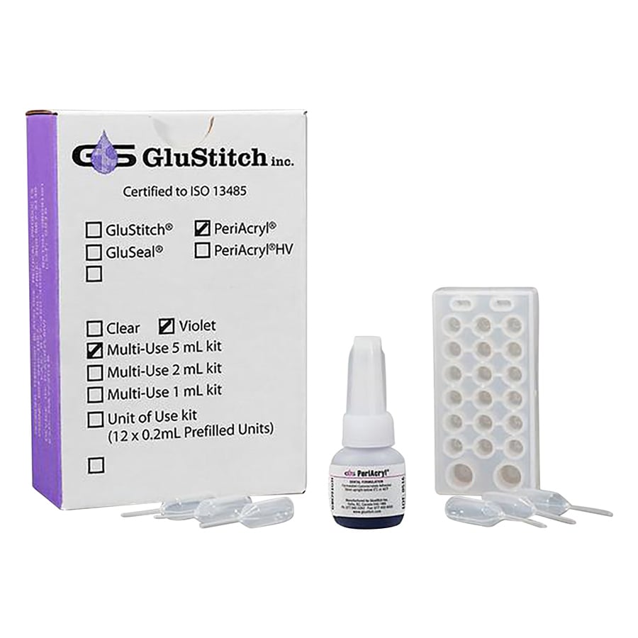 Glustitch PeriAcryl 5mL Bottle, Low Viscosity, Violet, P-ACRYL5V