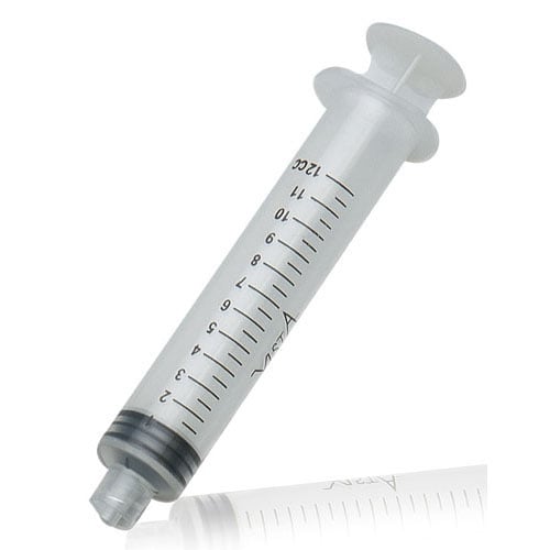 Plastcare USA Luer Lock Endo Syringe, 12cc, 100/Box