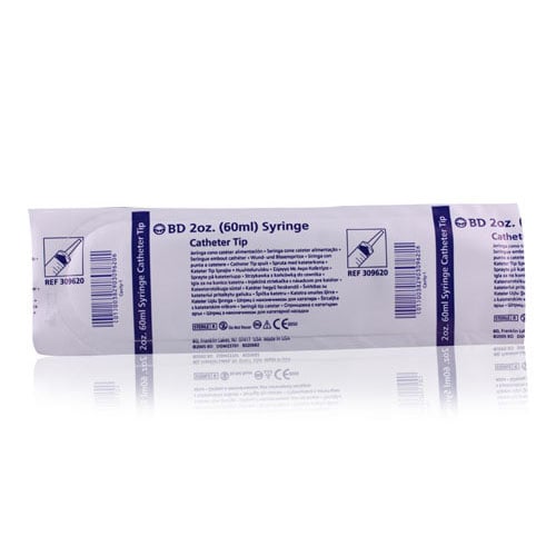 BD 60 mL Syringe, Catheter Tip, with Tip Shield, 40/Box, 309620