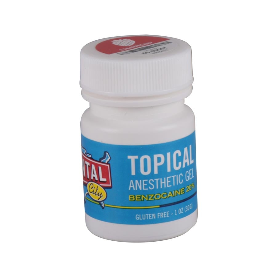 Dental City 20% Benzocaine Topical Anesthetic Gel, Strawberry Flavor, 1 oz, 01KEZKNSJSHEG3PG56DG9N51HK