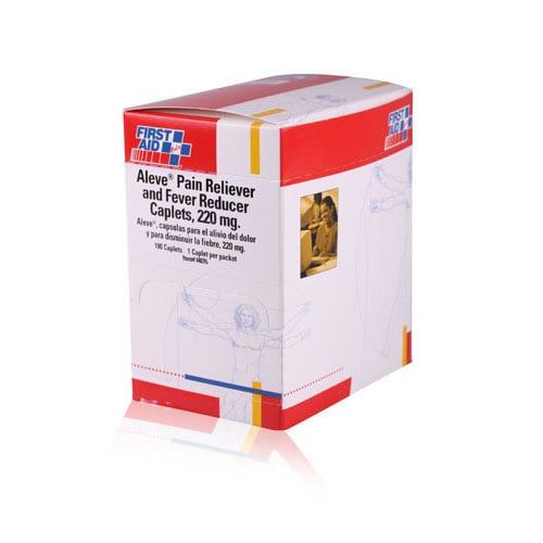 First Aid Only Aleve (Naproxen Sodium) Dispenser Box, 50 Tablets/Box