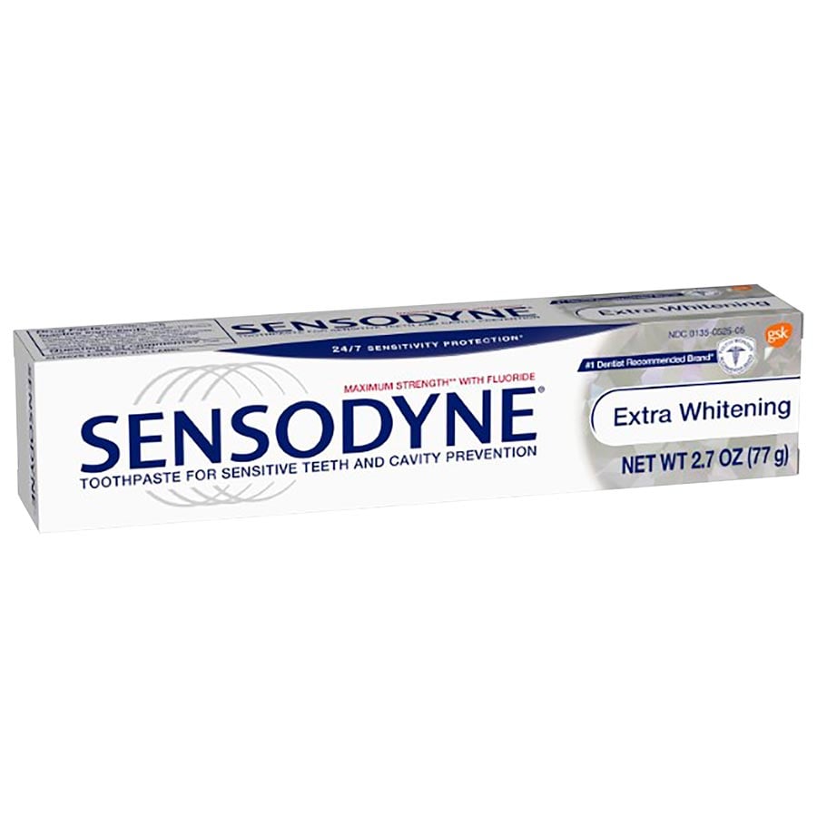 Sensodyne Extra Whitening Toothpaste, Trial Size, 0.8 oz Tube, 36/Case, 08434G