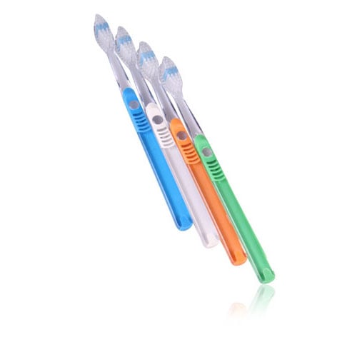 Oraline Premium Adult Cleargrip Toothbrushes, Full Head, 72/Box
