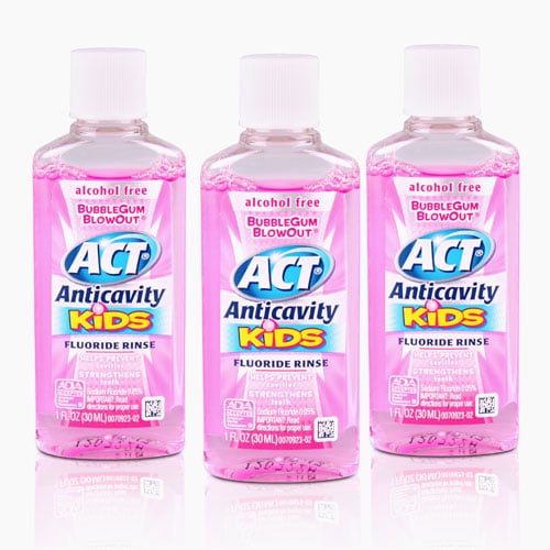 ACT Kids Anti-Cavity Fluoride Rinse, Bubble Gum, 1 oz Bottles, 48/Case, 9406