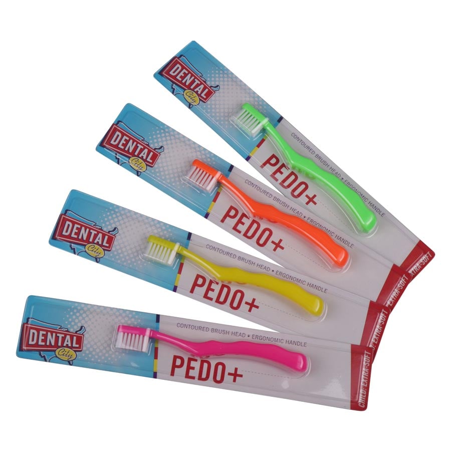 Dental City Pedo+ Extra-Soft Toothbrush, Pediatric, 72/Case