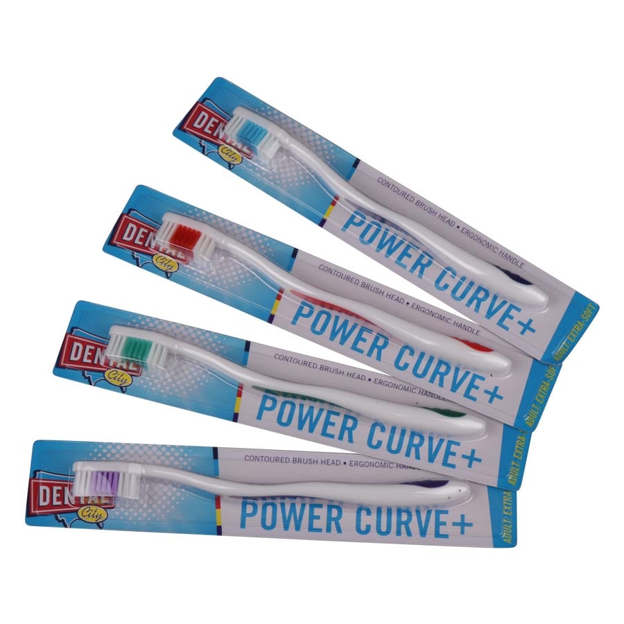 Dental City Power Curve+ Extra Soft Toothbrush, 72/Case