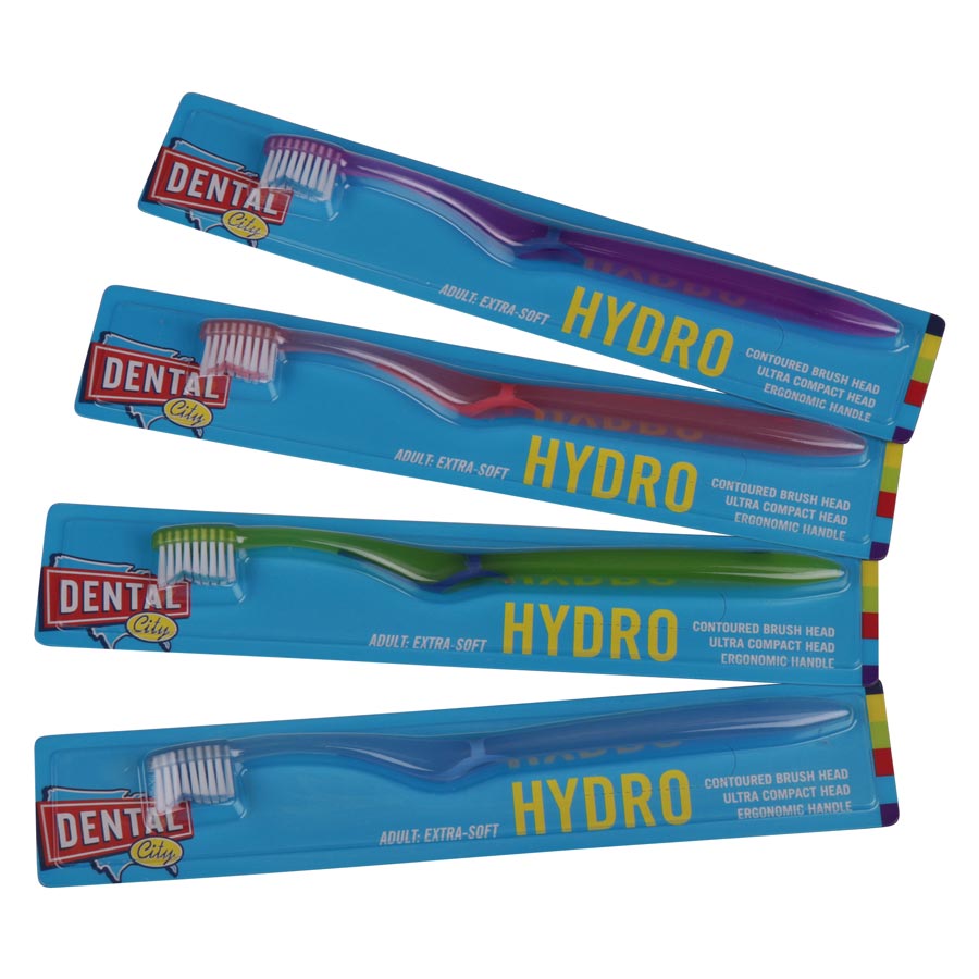 Dental City DC Hydro Toothbrush, X-Soft Bristles, Ultra Compact Head, 72/Box