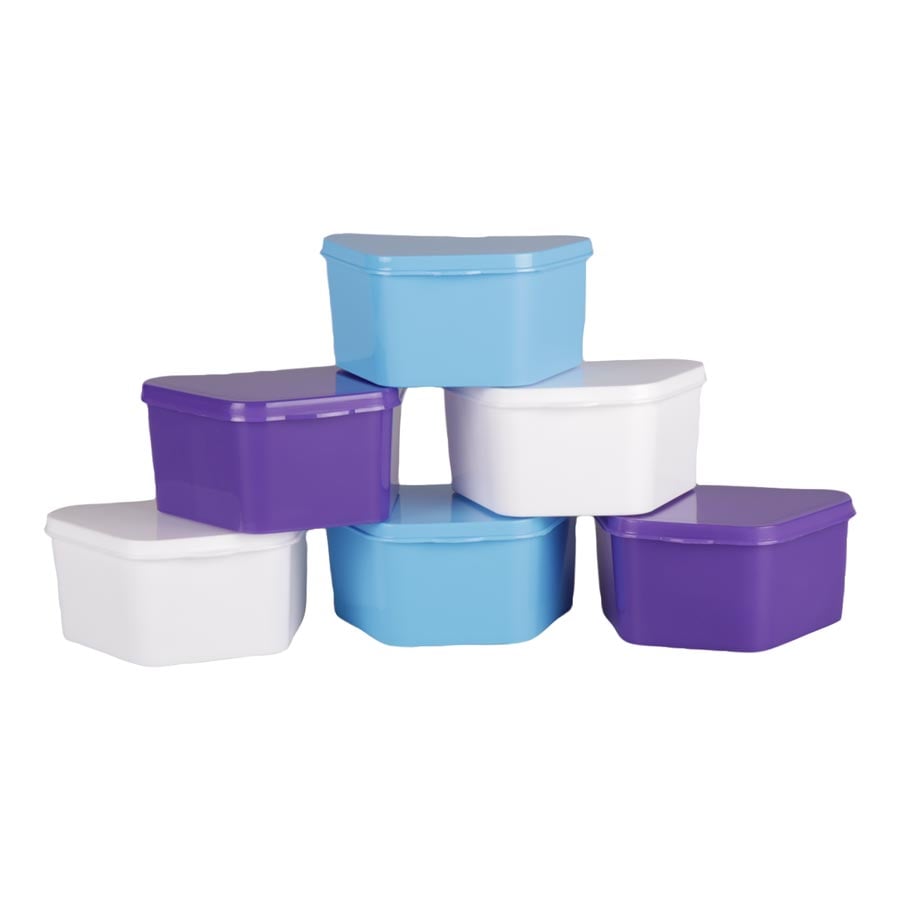 Dental City Denture Boxes, Assorted Colors, 12/Box