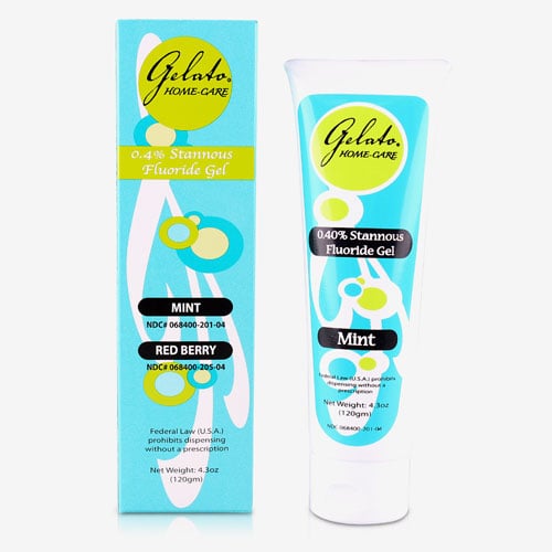 Gelato Home-Care Stannous Fluoride Gel, 0.4%, Mint, 4.3 oz Bottle, 24-10477