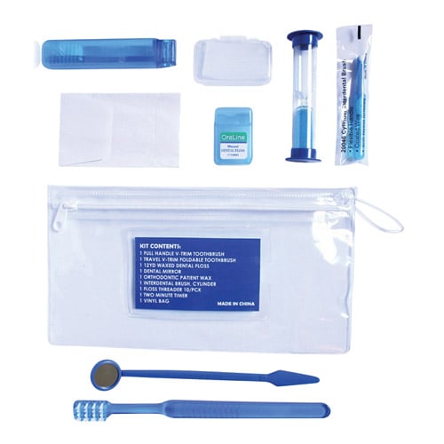 Choice Orthodontic Kit, 8 Pieces, Zipper Bag, 36 Kits/Case