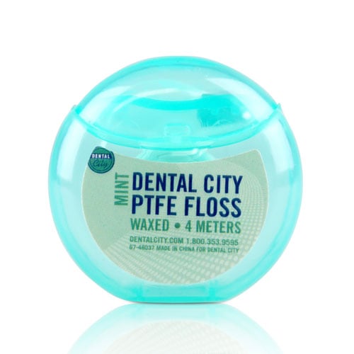 Dental City PTFE Teflon Dental Floss, Mint, 4m, 72/Box