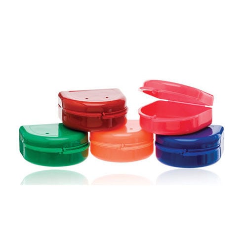Dental City Bo-Box Retainer Case, Deep 1.5", Assorted Colors, Vented, 10/Pack