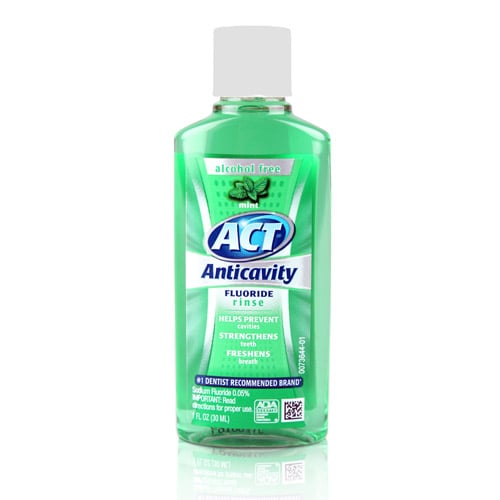 ACT Anticavity Fluoride Rinse, Mint, 1 oz Bottles, 48/Case, 04-41167-09420-4
