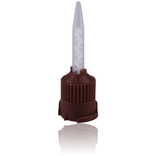 Dental City T-Style Cement Mixing Tips, Brown, 1:1 Ratio, Pointed, 25/Bag, VP-8140T