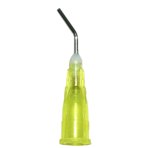 Plastcare USA Prebent Dental Dispensing Tips, 20 Gauge, Yellow, 100/Pack, FST-7402