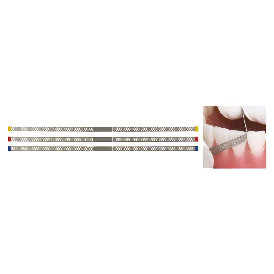 Ortho Corp Perforated Diamond Strips, Wide, Blue, Medium, 10/Pack