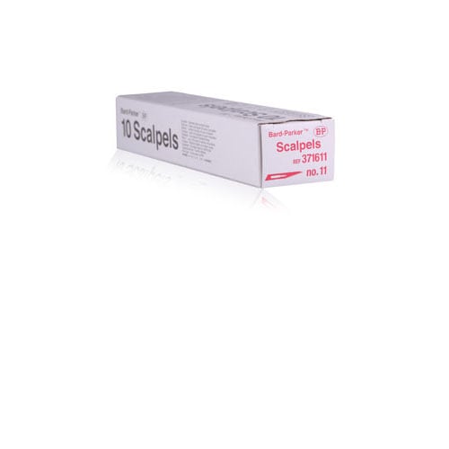 Bard-Parker Disposable Sterile Scalpel with #10 Stainless Steel Blade, Box of 10 (BD 371610)