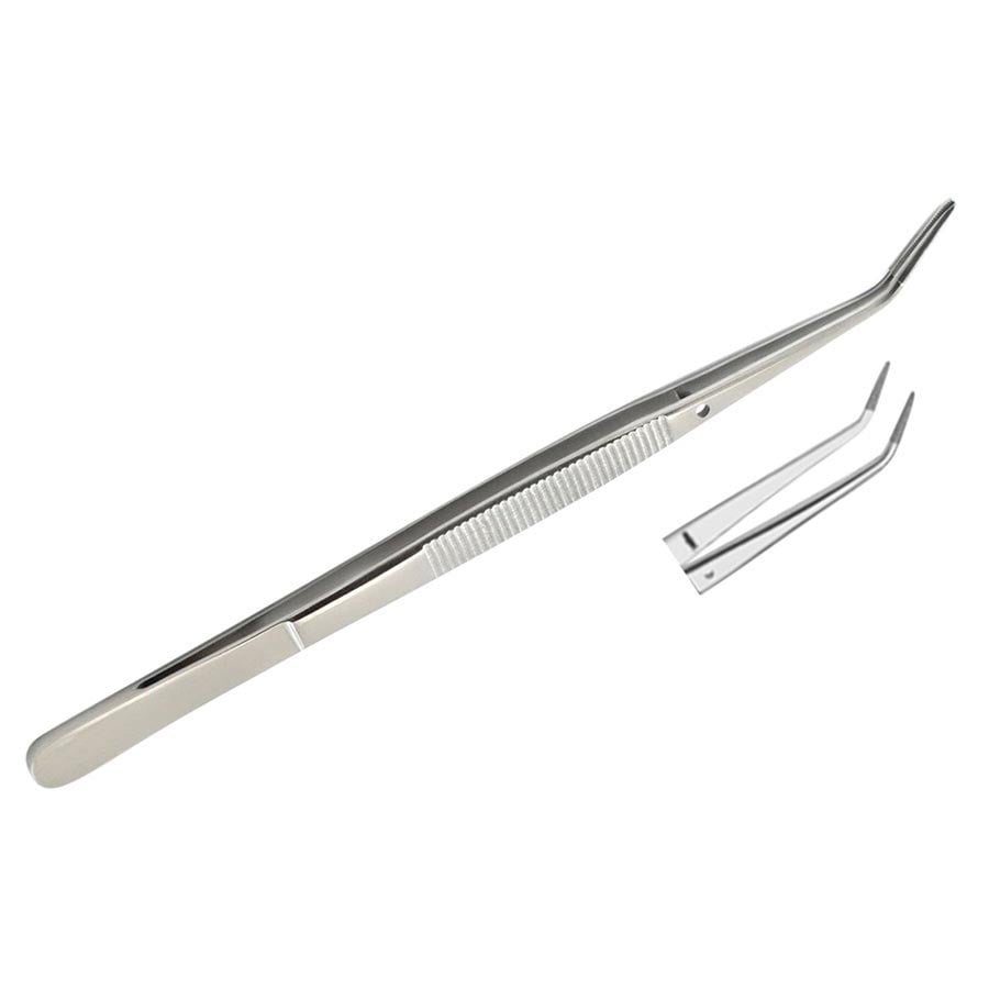 US Elite Cotton Pliers, X-Fine Tip, Serrated, Satin Finish, College