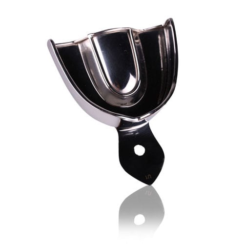 Metal Solid Upper Impression Tray, X-Large, Stainless Steel, #1, Each