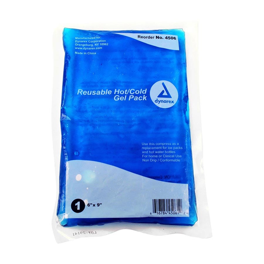 Dynarex Reusable Hot/Cold Gel Compress, 6" x 9", 24/Case, Item #4506