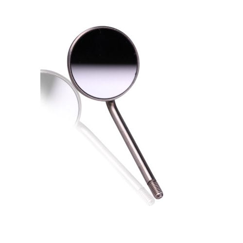 Dental City Stainless Steel Mouth Mirror Heads, #3 Simple Stem, Front Surface, 12/Box