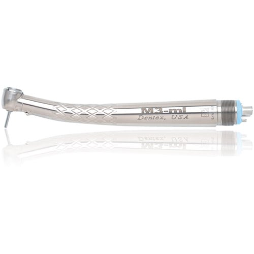 Microtech Dentex Mini Triple Port High Speed Handpiece, Push Button, 3 Port Water, Fixed End, M3-ML