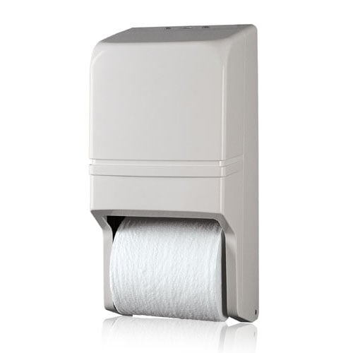 Bathroom Tissue Dispenser, Two Roll, White, #25