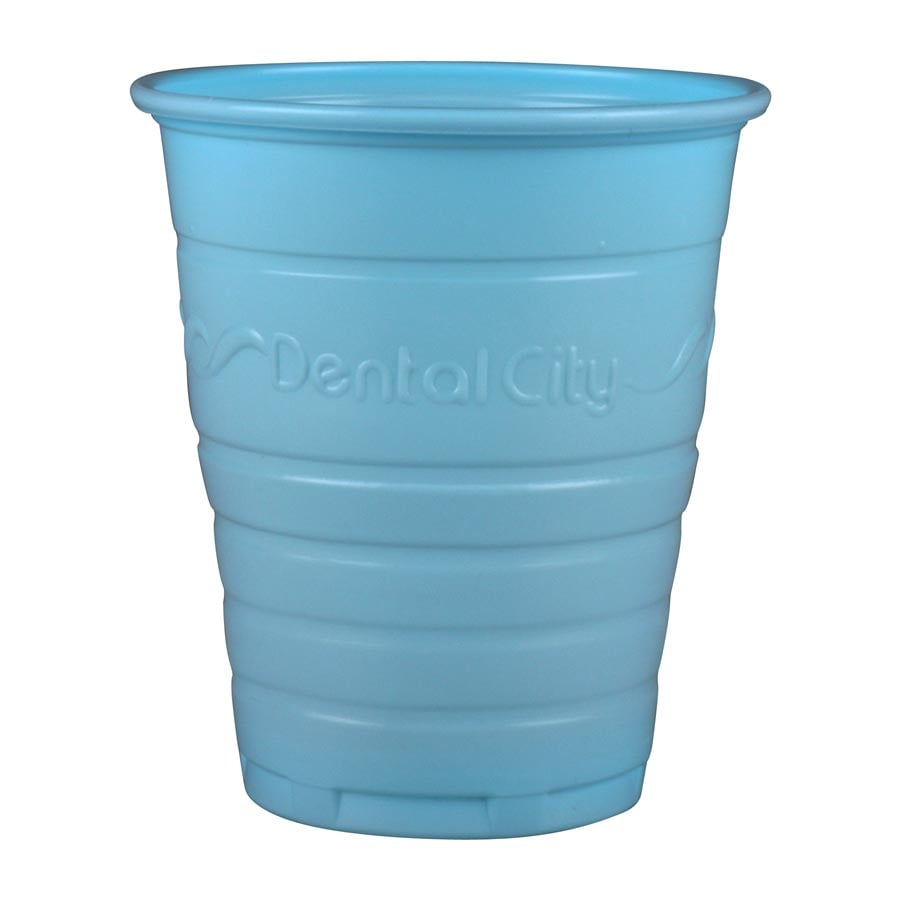 Dental City Disposable Drinking Plastic Cups, 5 oz, Blue, 1000/Case