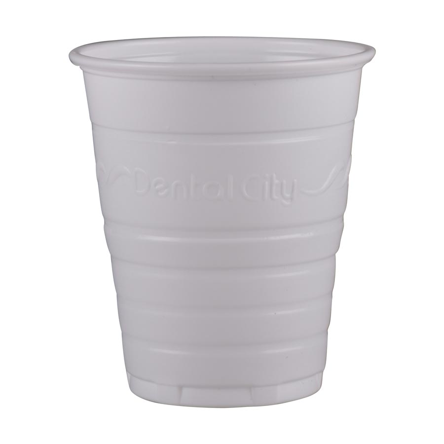 Dental City Disposable Plastic Cups, 5 oz, White, 1000/Case