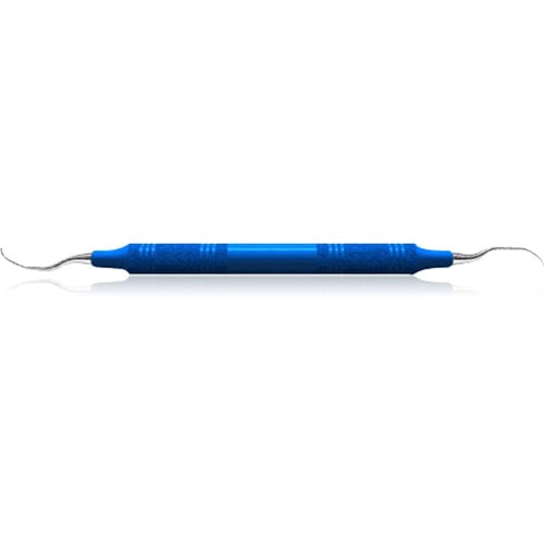 American Eagle Gracey 13-14 Rigid Curette, Stainless Steel Handle, 3/8", Blue