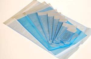 Crosstex Duo-Check Self-Seal Sterilization Pouches, 3-1/2" x 9", Blue Tint, 200/Box