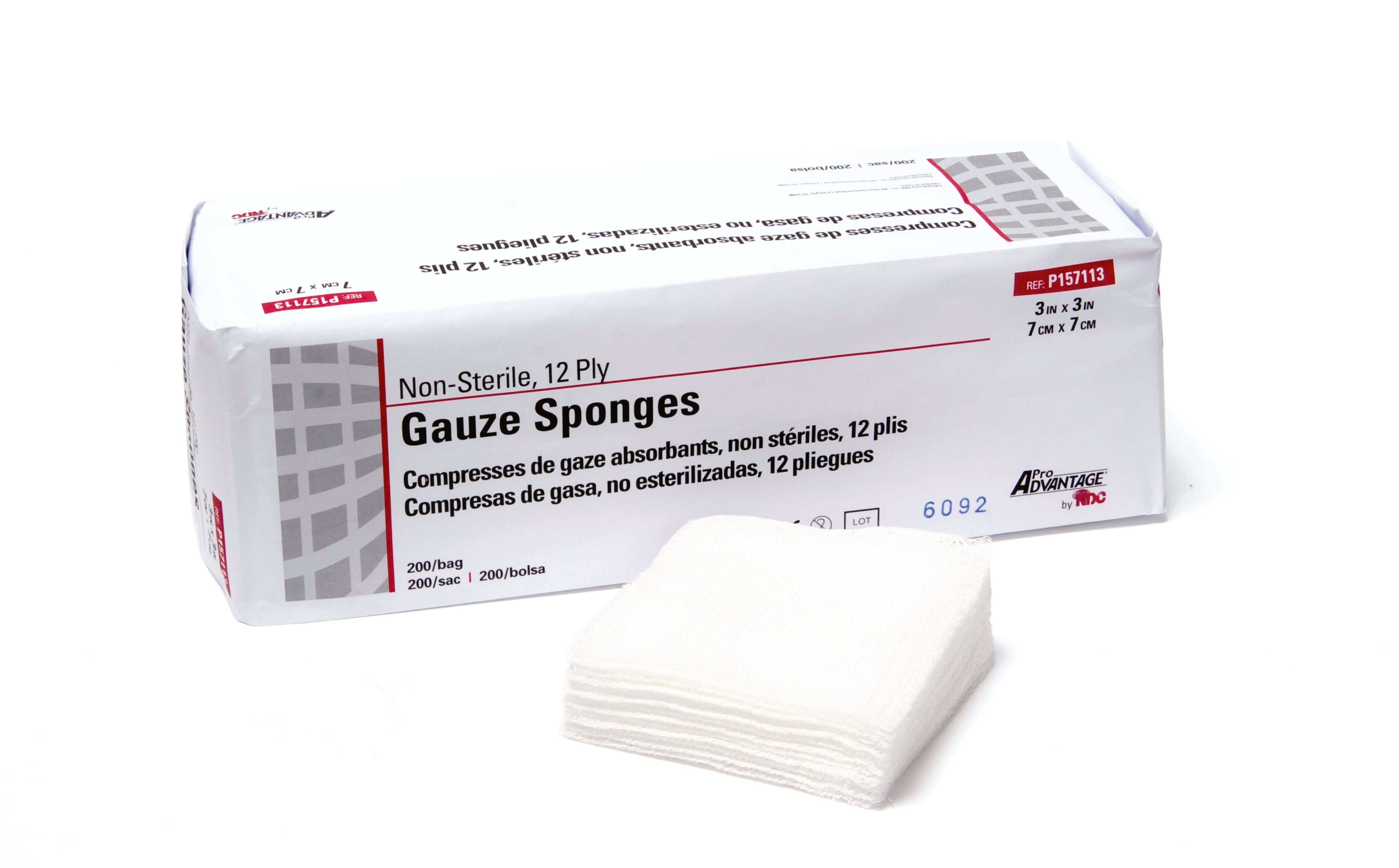 DDS Advantage 4 Ply Non-Sterile Gauze Pads, 3x3 inch, 4000/Box
