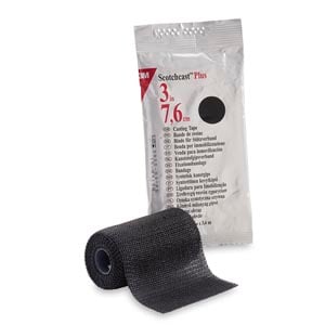 3M Scotchcast Plus Casting Tape, 3" x 4 yds, Black, 10/cs, 82003A