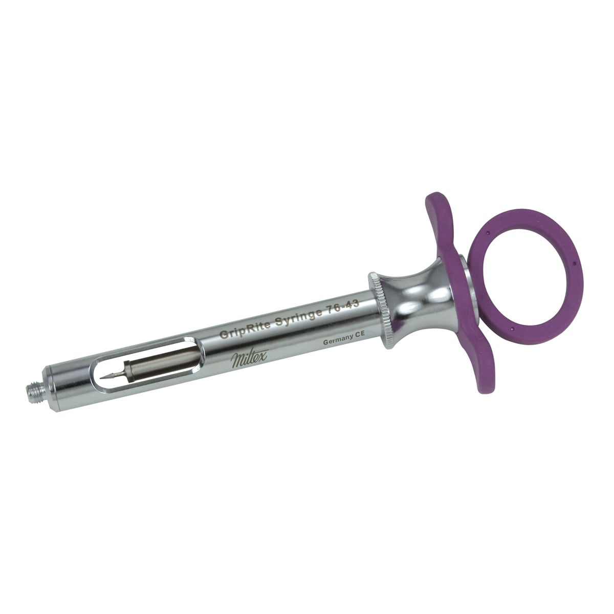 GripRite Aspirating Syringe, Cook-Waite, Petite, Purple Silicone Grips, 76-43