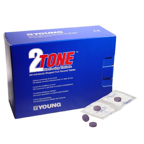 Young Dental 2Tone Disclosing Tablets, 250/Box, 234225