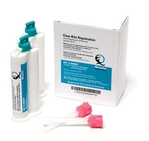 Quala Clear Bite Registration Kit, Unflavored Fast Set, 2 x 50mL Cartridges + 6 Mixing Tips, Q-9006HP