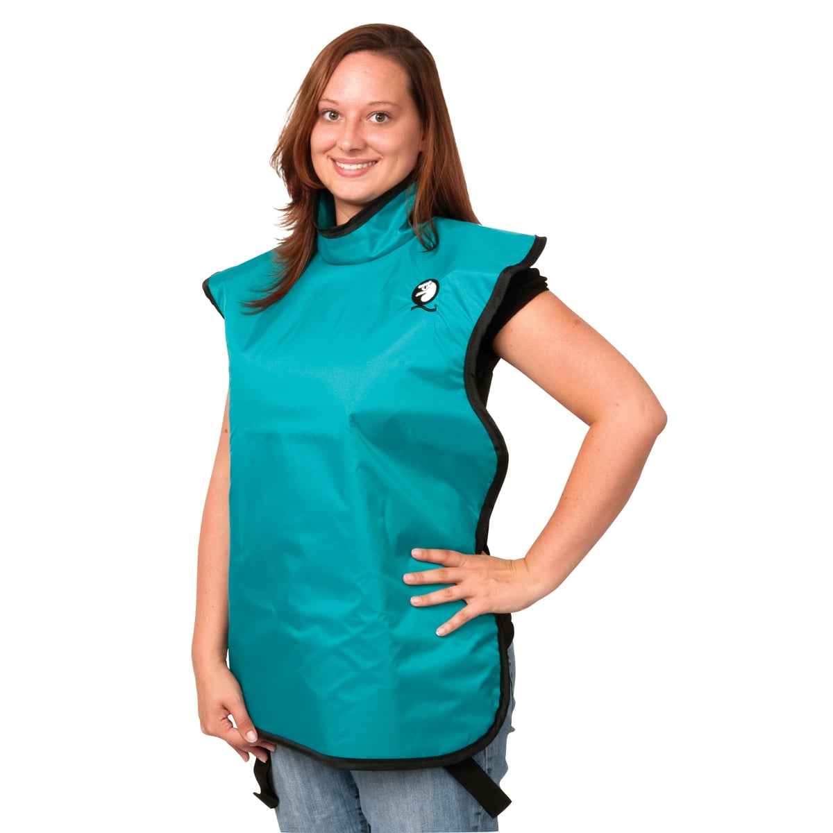 Quala Lead-Free X-Ray Apron, Panoramic, Beige, Adult 24" x 27", 0.25mm Lead Equivalency, 75061NL-Q-23