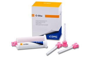 O-Bite VPS Bite Registration Material Refill Kit, 4 x 50ml Cartridges + 15 Automix Tips, Orange, 999765