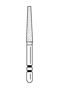 Two Striper Diamond Bur FG, Flat End Taper, #703.10, Coarse, Green, 5/Pk, 2015347