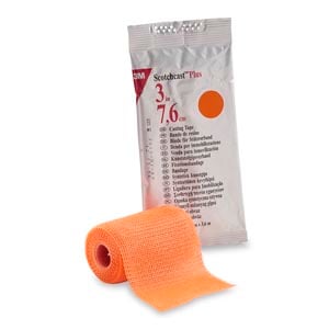 3M Scotchcast Plus Casting Tape, 3" x 4 yds, Bright Orange, 10/Box, 82003W