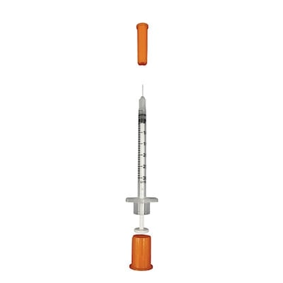 Exel ComfortPoint Insulin Syringe with Needle, 31G x 5/16", 0.3 mL Lo-Dose, 100/Bx